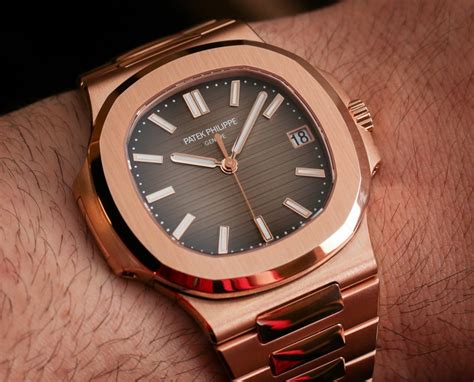 patek philippe nautilus in rose gold 5711 1r|Patek Philippe Nautilus with diamonds.